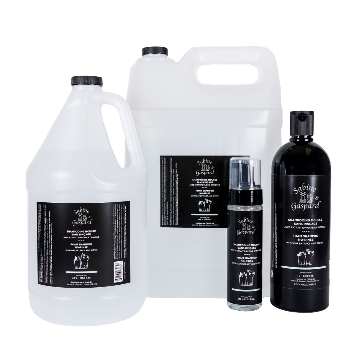 Shampooing Mousse sans rinçage avec Extrait d'Avoine et Biotine